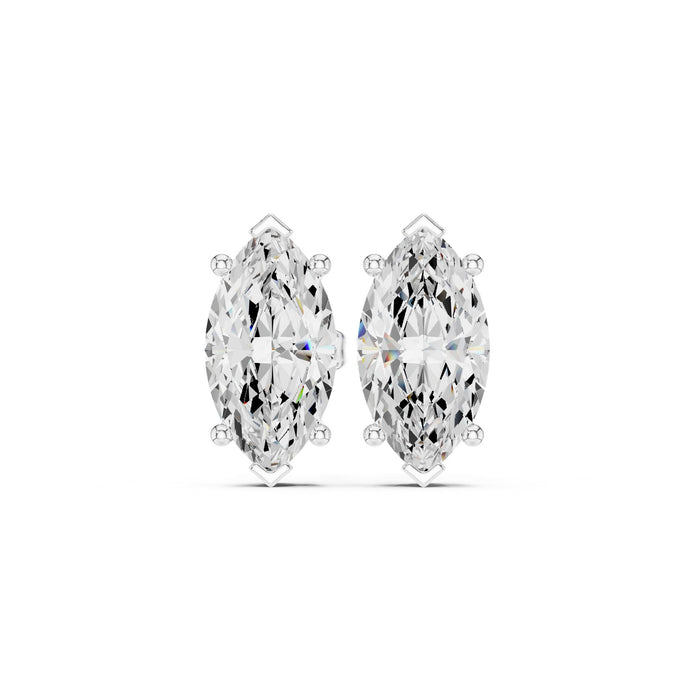 Marquise Stud Lab Grown Diamond Earrings