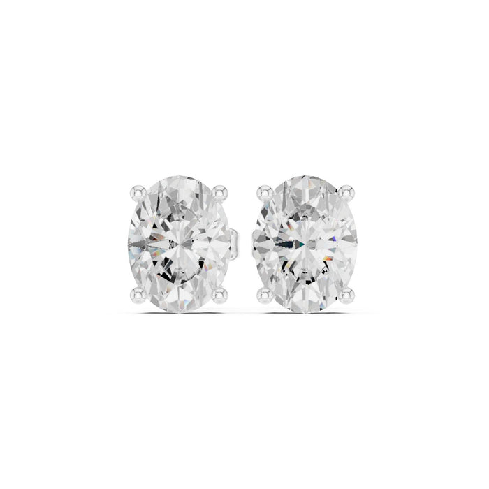 Oval Stud Lab Grown Diamond Earrings