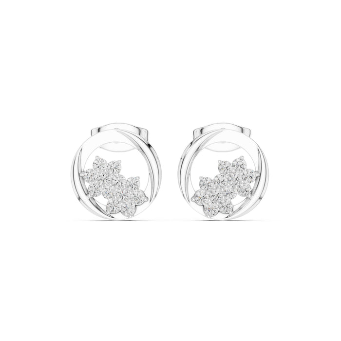 Round Stud Lab Grown Diamond Earrings