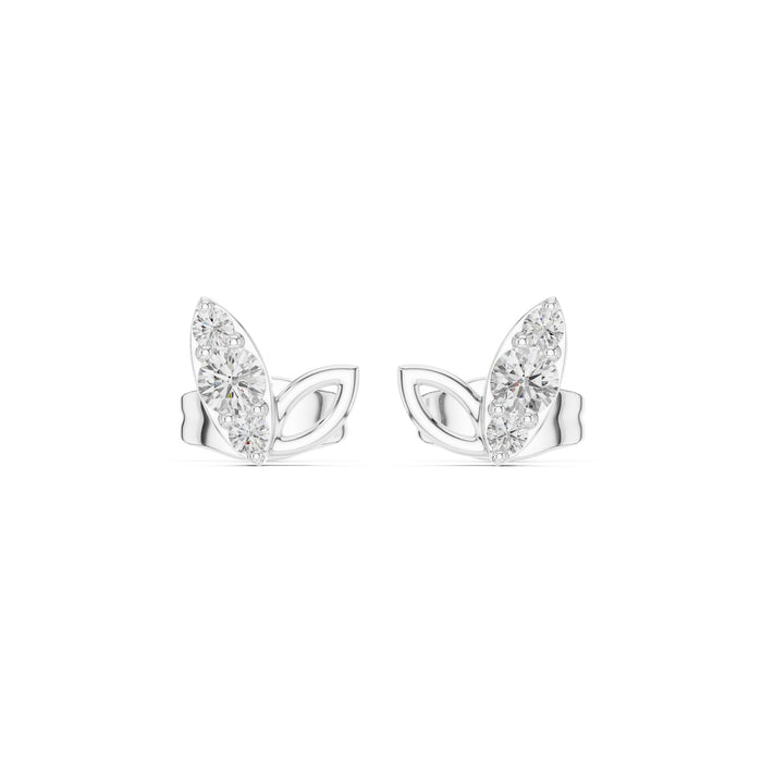 Round Stud Lab Grown Diamond Earrings