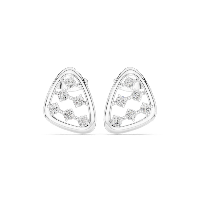 Round Stud Lab Grown Diamond Earrings