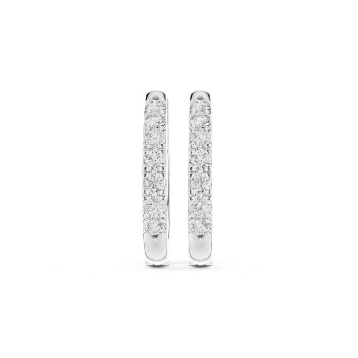 Round Huggie Lab Grown Diamond Earrings