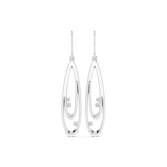 Round Dangle Lab Grown Diamond Earrings
