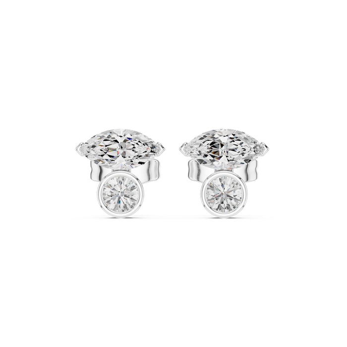 Marquise Stud Lab Grown Diamond Earrings