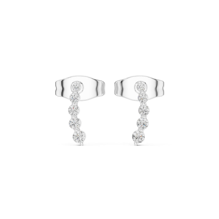 Round Drop Lab Grown Diamond Earrings