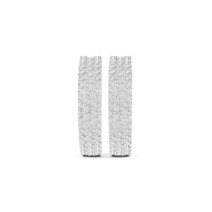 Round Hoop Lab Grown Diamond Earrings