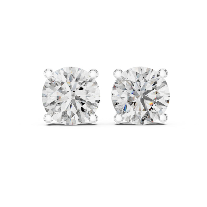 Round Stud Lab Grown Diamond Earrings