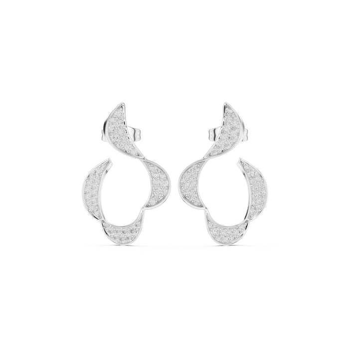 Round Hoop Lab Grown Diamond Earrings