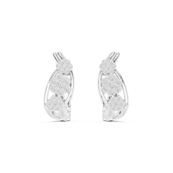 Round Huggie Lab Grown Diamond Earrings