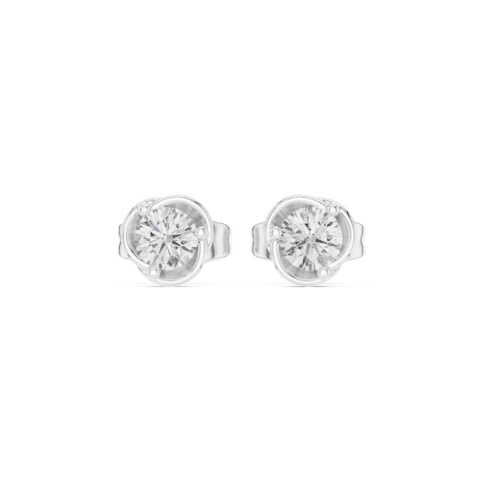 Round Stud Lab Grown Diamond Earrings