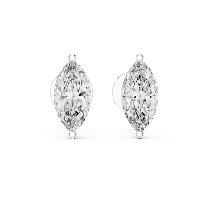 Marquise Stud Lab Grown Diamond Earrings