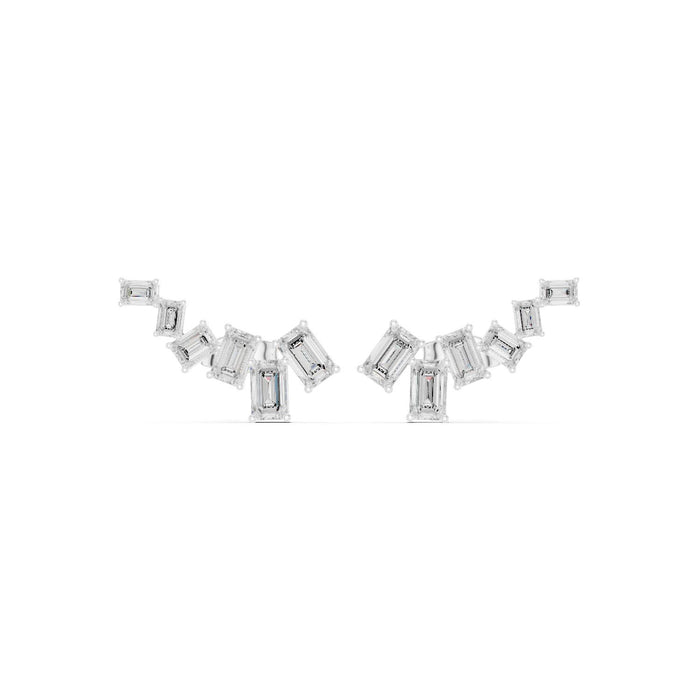 Emerald Climber Lab Grown Diamond Earrings