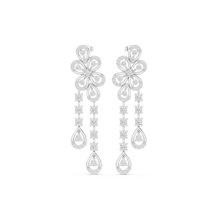 Round Chandelier Lab Grown Diamond Earrings