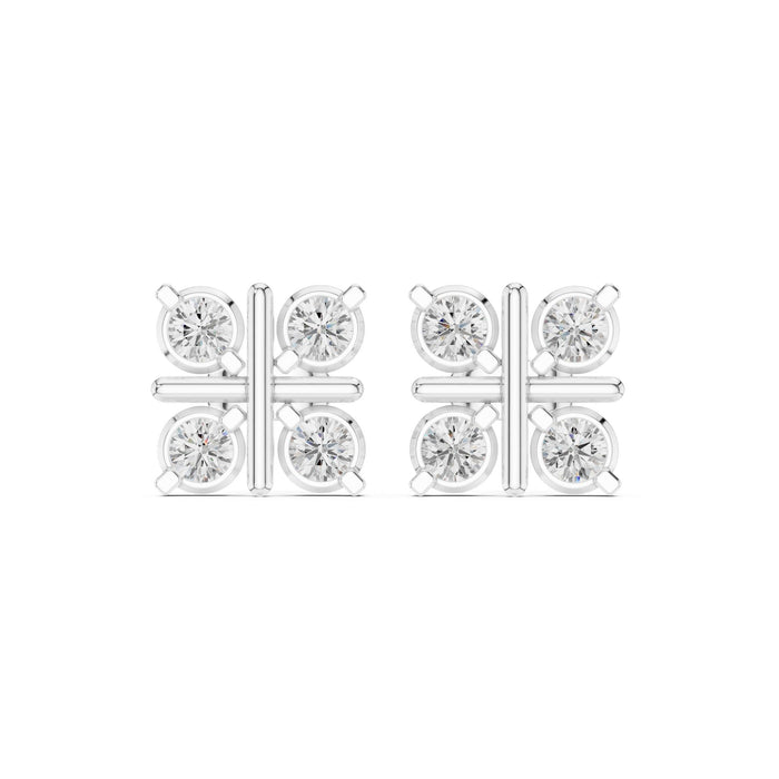 Round Stud Lab Grown Diamond Earrings