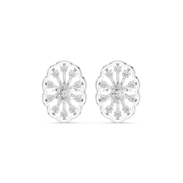 Round Stud Lab Grown Diamond Earrings
