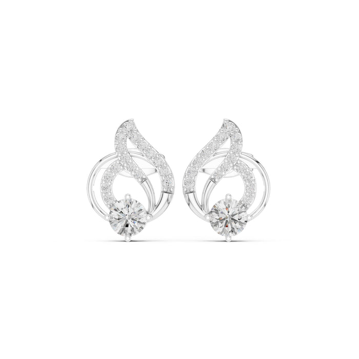 Round Stud Lab Grown Diamond Earrings