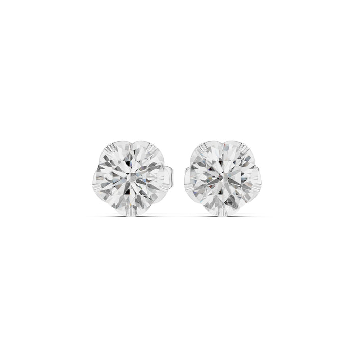 Round Stud Lab Grown Diamond Earrings