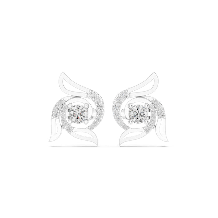 Round Stud Lab Grown Diamond Earrings
