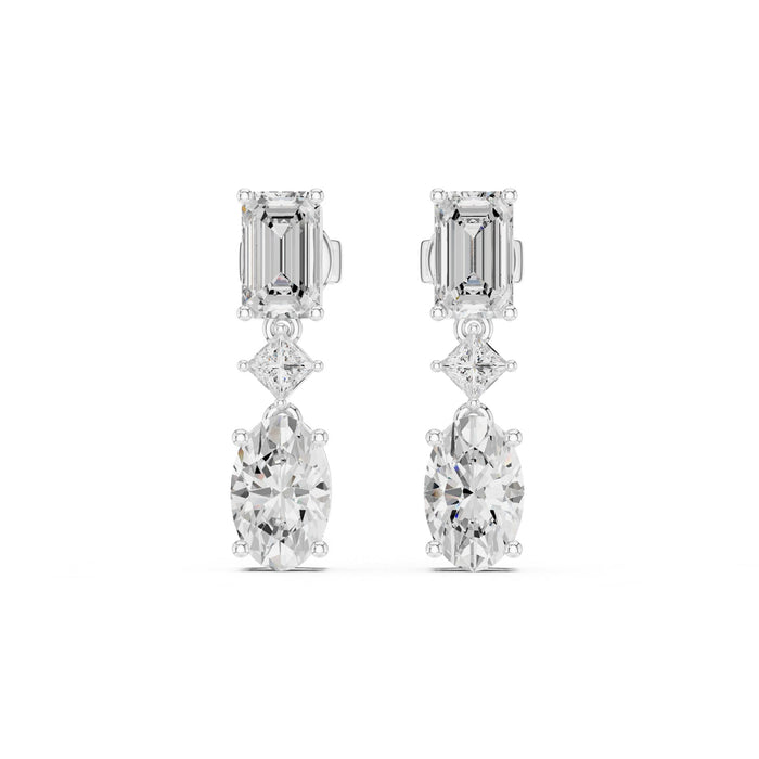 Mixed Dangle Lab Grown Diamond Earrings