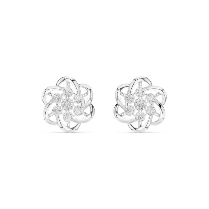 Round Cluster Lab Grown Diamond Earrings