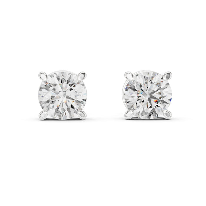 Round Stud Lab Grown Diamond Earrings