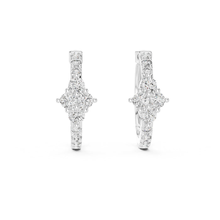 Round Huggie Lab Grown Diamond Earrings