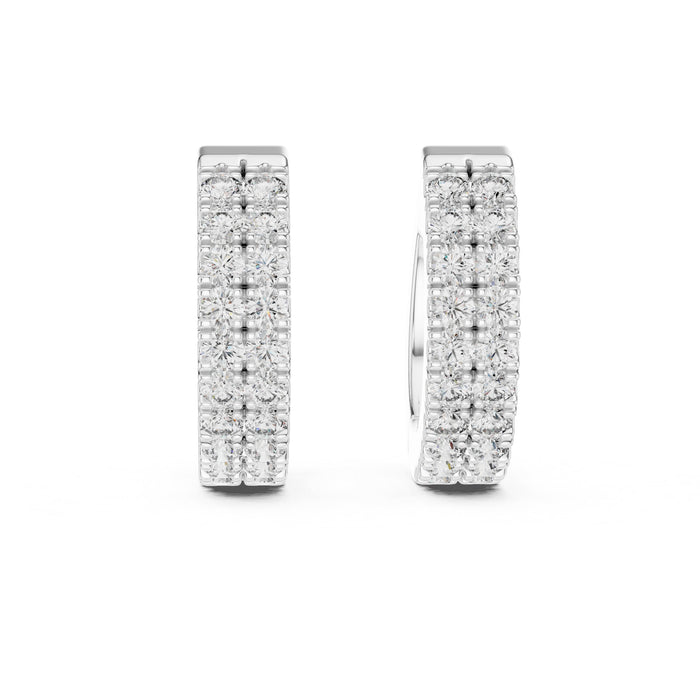 Round Huggie Lab Grown Diamond Earrings
