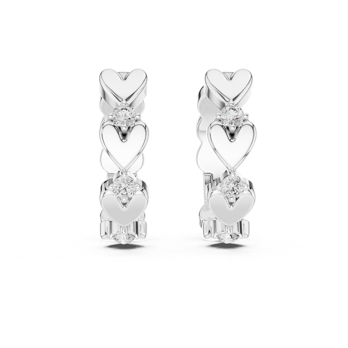 Round Hoop Lab Grown Diamond Earrings