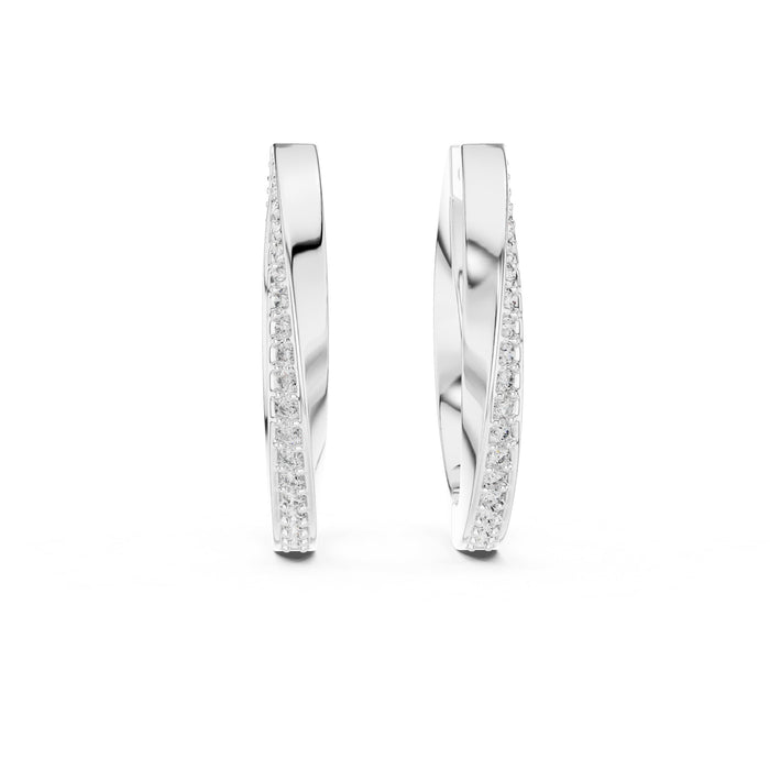 Round Huggie Lab Grown Diamond Earrings