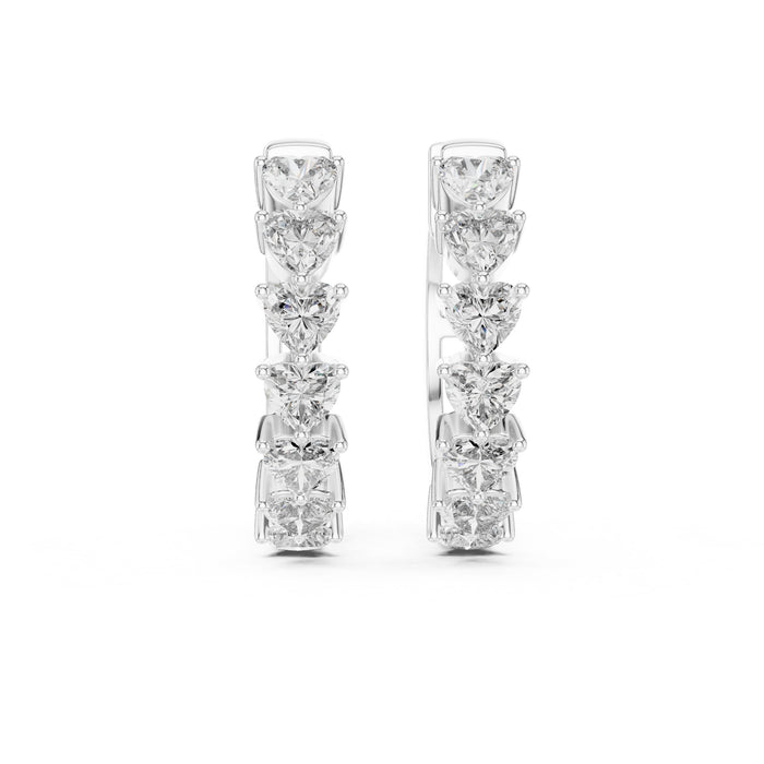 Mixed Huggie Lab Grown Diamond Earrings