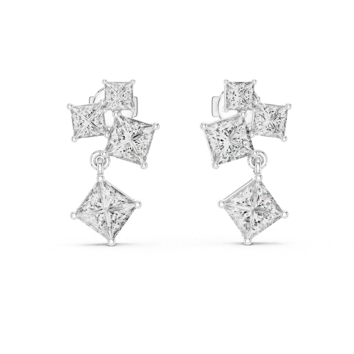 Princess Dangle Lab Grown Diamond Earrings