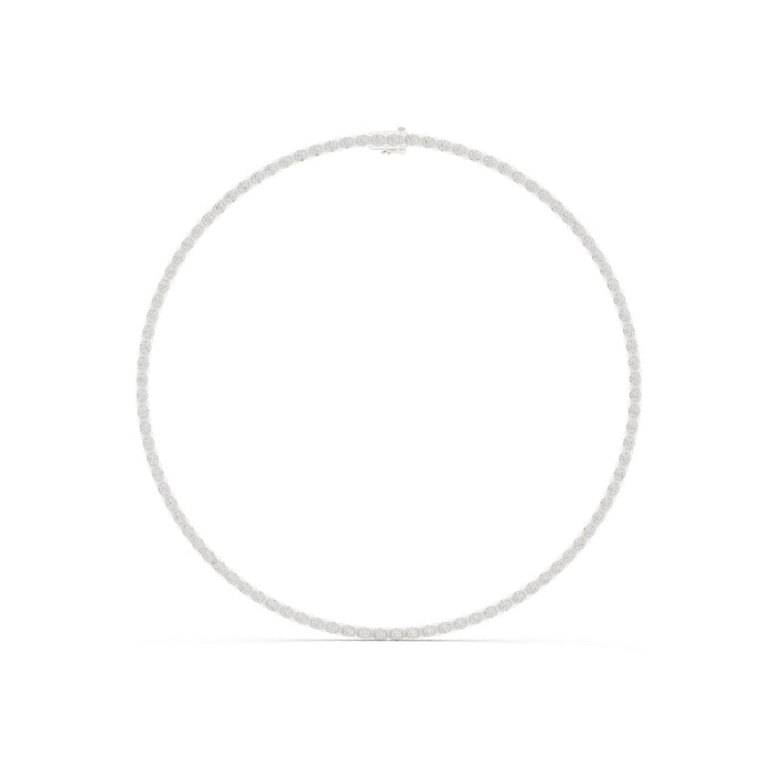 Round Tennis Lab Grown Diamond Necklace