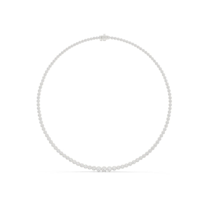 Round Tennis Lab Grown Diamond Necklace