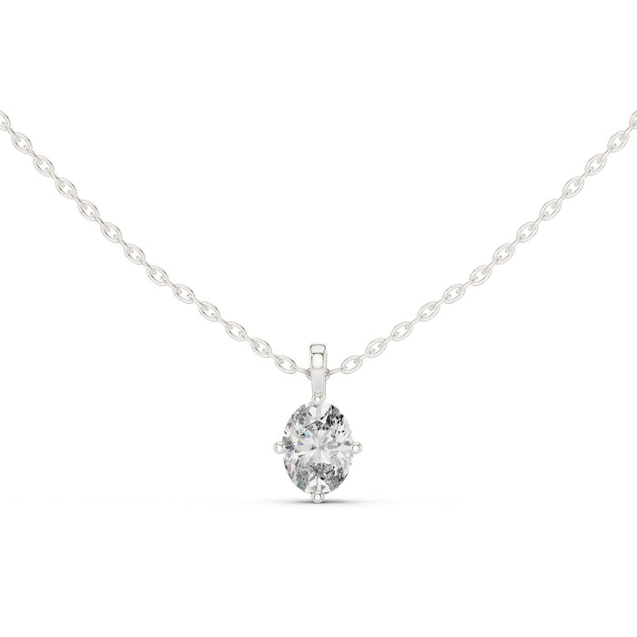 Round Solitaire Lab Grown Diamond Necklace