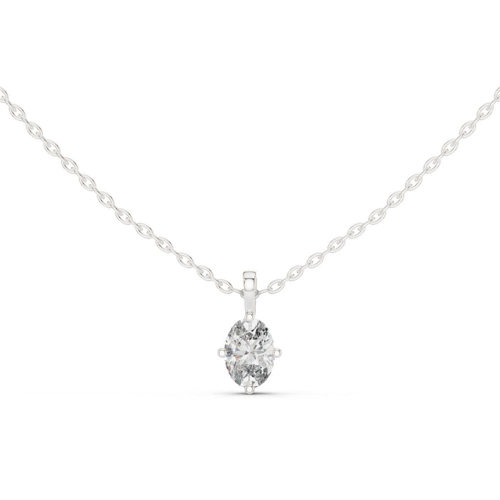 Round Solitaire Lab Grown Diamond Necklace