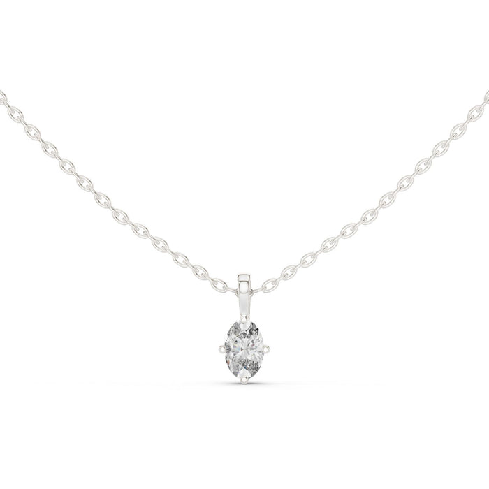 Round Solitaire Lab Grown Diamond Necklace