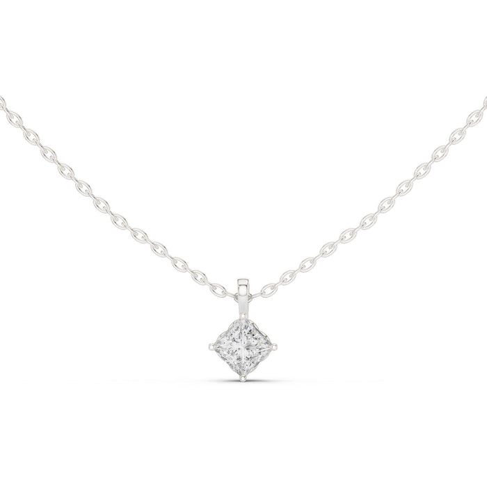 Princess Solitaire Lab Grown Diamond Necklace