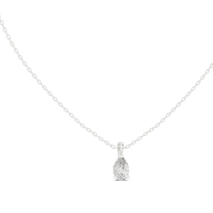 Pear Solitaire Lab Grown Diamond Necklace