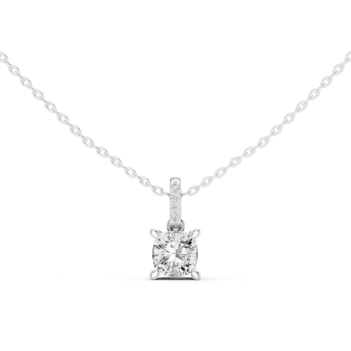 Round Solitaire Lab Grown Diamond Necklace