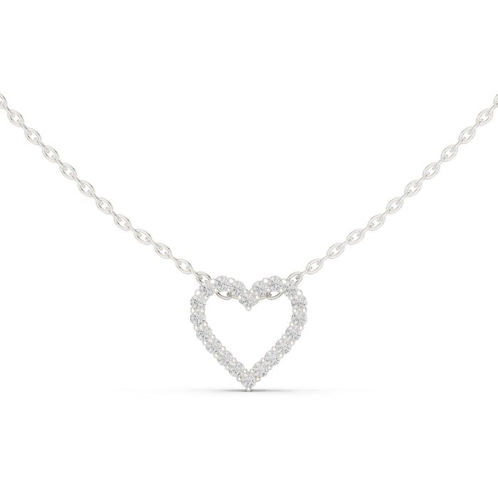 Emerald Pendant Lab Grown Diamond Necklace