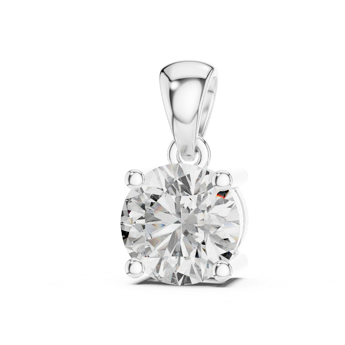 Round Solitaire Lab Grown Diamond Necklace
