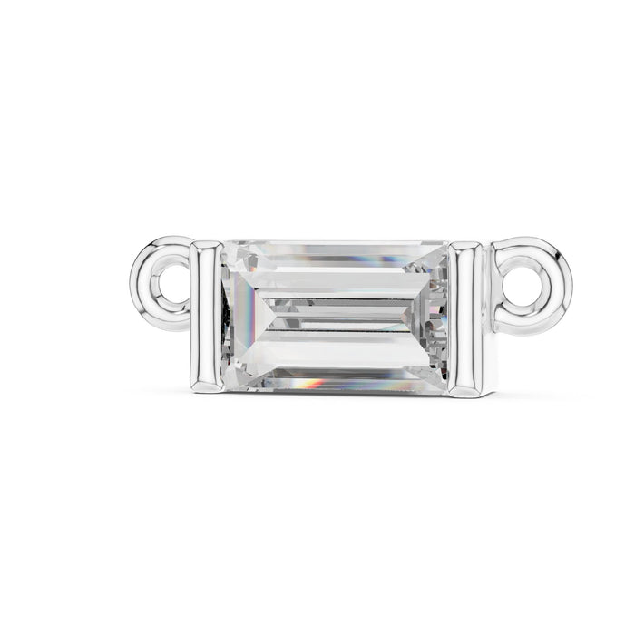 Emerald Solitaire Lab Grown Diamond Necklace