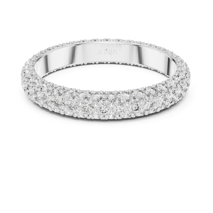 Round Pave Lab Grown Diamond Wedding Band