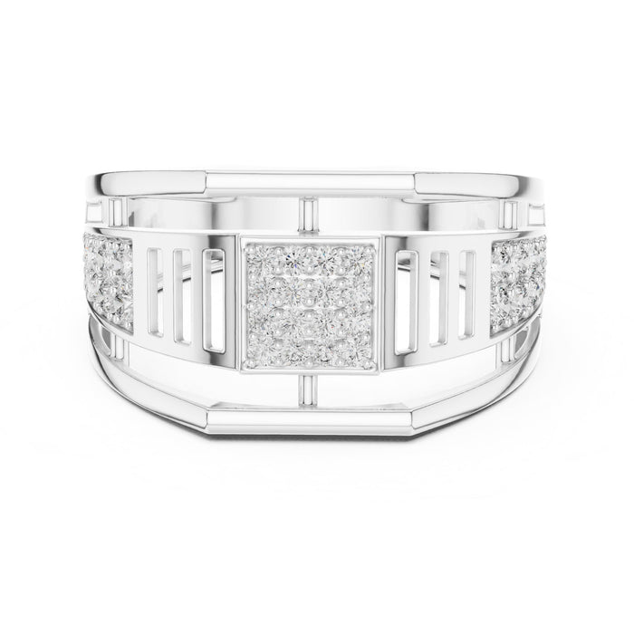 Round Pave Lab Grown Diamond Wedding Band