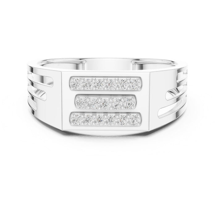 Round Channel Lab Grown Diamond Wedding Band
