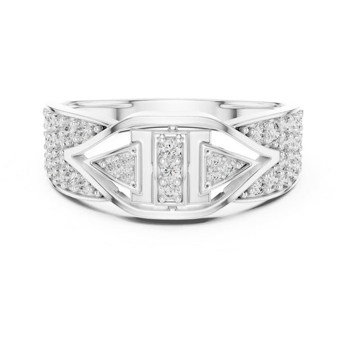 Round Pave Lab Grown Diamond Wedding Band