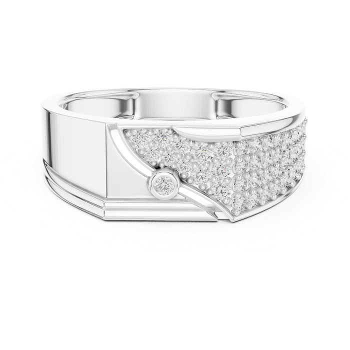 Round Pave Lab Grown Diamond Wedding Band