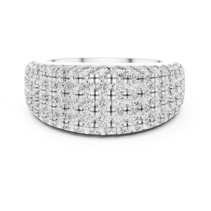 Round Pave Lab Grown Diamond Wedding Band