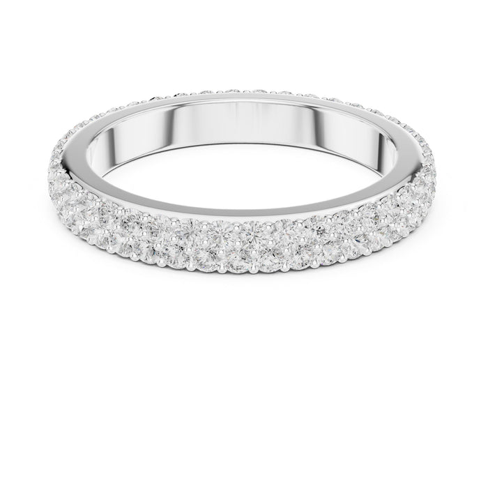 Round Pave Lab Grown Diamond Wedding Band