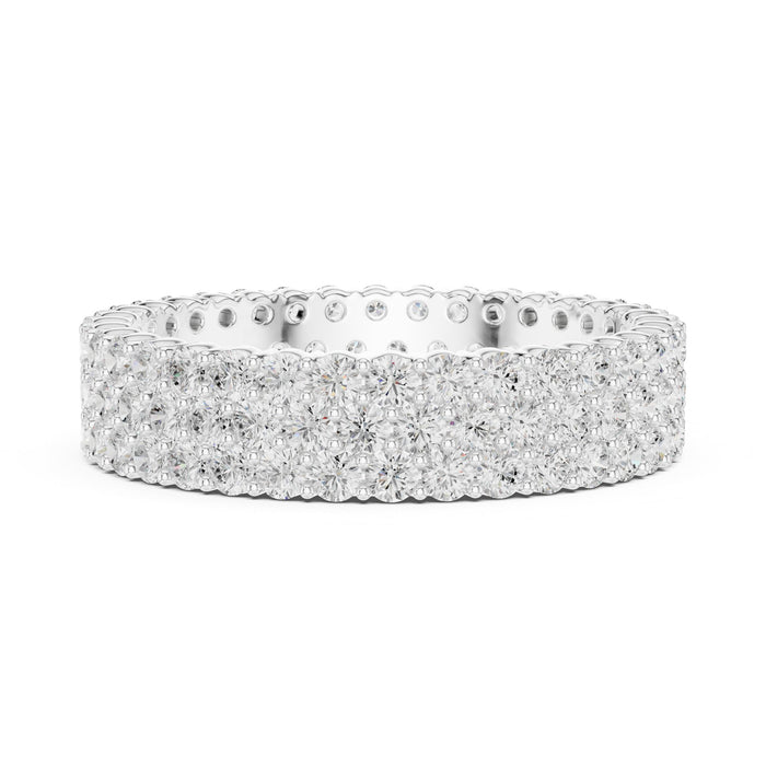 Round Pave Lab Grown Diamond Wedding Band